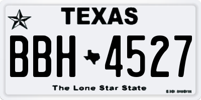 TX license plate BBH4527