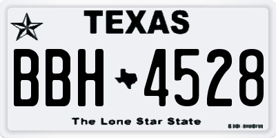 TX license plate BBH4528