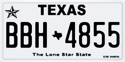 TX license plate BBH4855