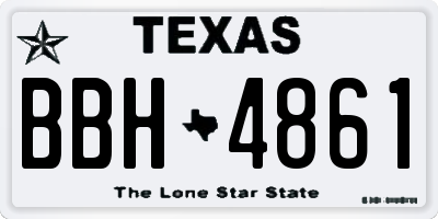 TX license plate BBH4861
