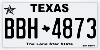 TX license plate BBH4873