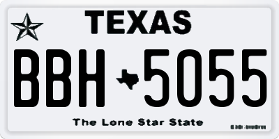 TX license plate BBH5055