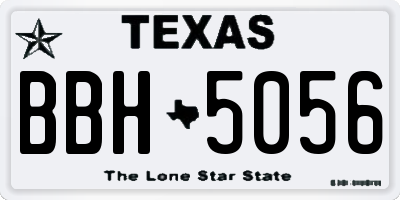TX license plate BBH5056