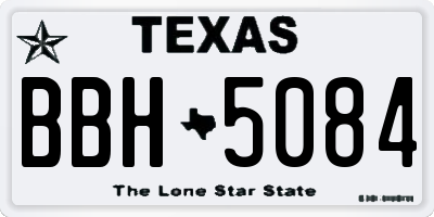 TX license plate BBH5084