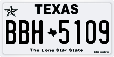 TX license plate BBH5109