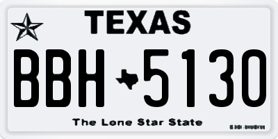 TX license plate BBH5130