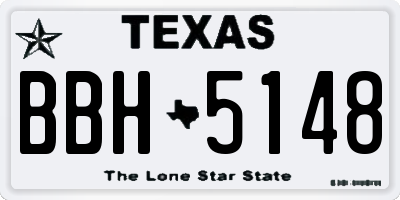 TX license plate BBH5148