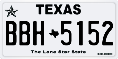 TX license plate BBH5152