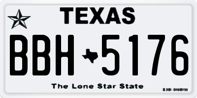 TX license plate BBH5176