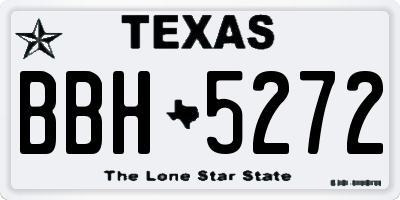 TX license plate BBH5272