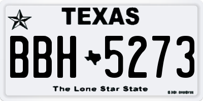 TX license plate BBH5273
