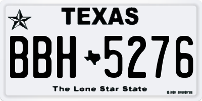 TX license plate BBH5276