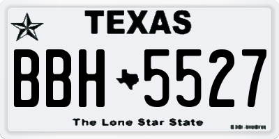 TX license plate BBH5527