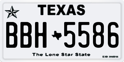 TX license plate BBH5586