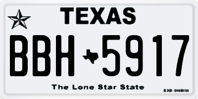TX license plate BBH5917