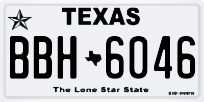 TX license plate BBH6046
