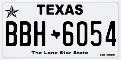TX license plate BBH6054