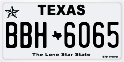 TX license plate BBH6065
