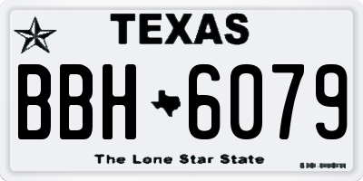 TX license plate BBH6079