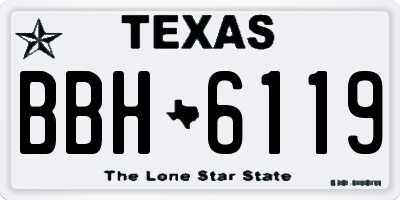 TX license plate BBH6119