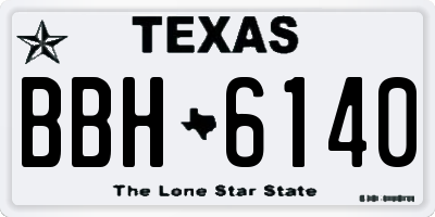 TX license plate BBH6140