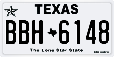 TX license plate BBH6148