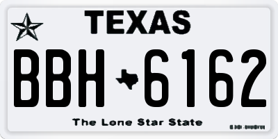 TX license plate BBH6162