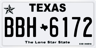 TX license plate BBH6172