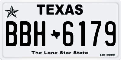 TX license plate BBH6179
