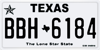 TX license plate BBH6184