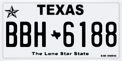 TX license plate BBH6188