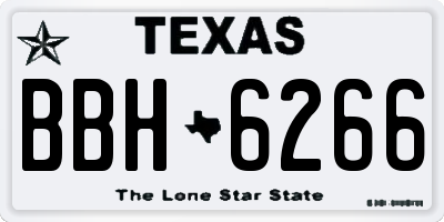 TX license plate BBH6266