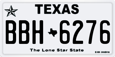 TX license plate BBH6276