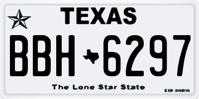 TX license plate BBH6297