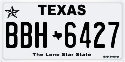 TX license plate BBH6427