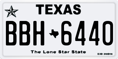 TX license plate BBH6440