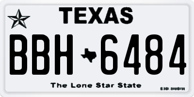 TX license plate BBH6484