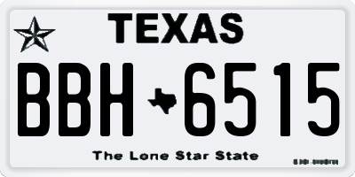 TX license plate BBH6515