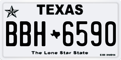 TX license plate BBH6590