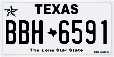 TX license plate BBH6591