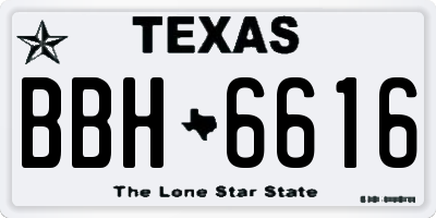 TX license plate BBH6616