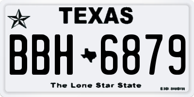 TX license plate BBH6879