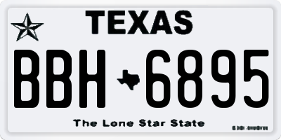TX license plate BBH6895