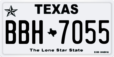 TX license plate BBH7055
