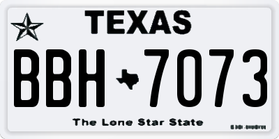TX license plate BBH7073