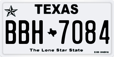 TX license plate BBH7084