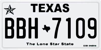 TX license plate BBH7109