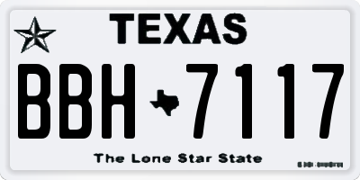 TX license plate BBH7117