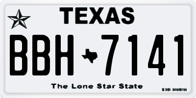 TX license plate BBH7141