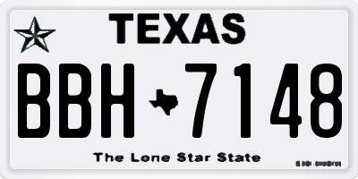 TX license plate BBH7148